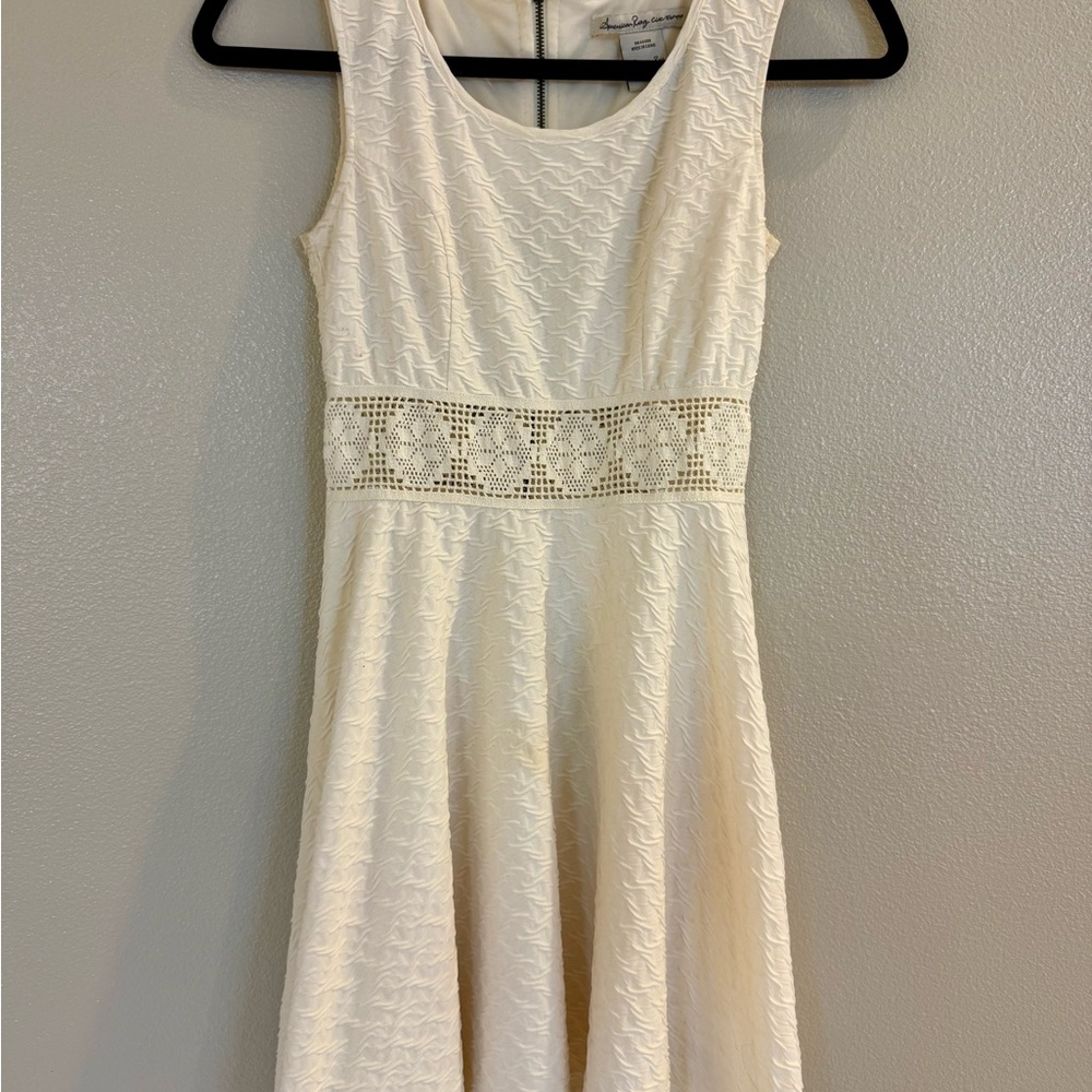 American Rag Cream Lace Detail Dress